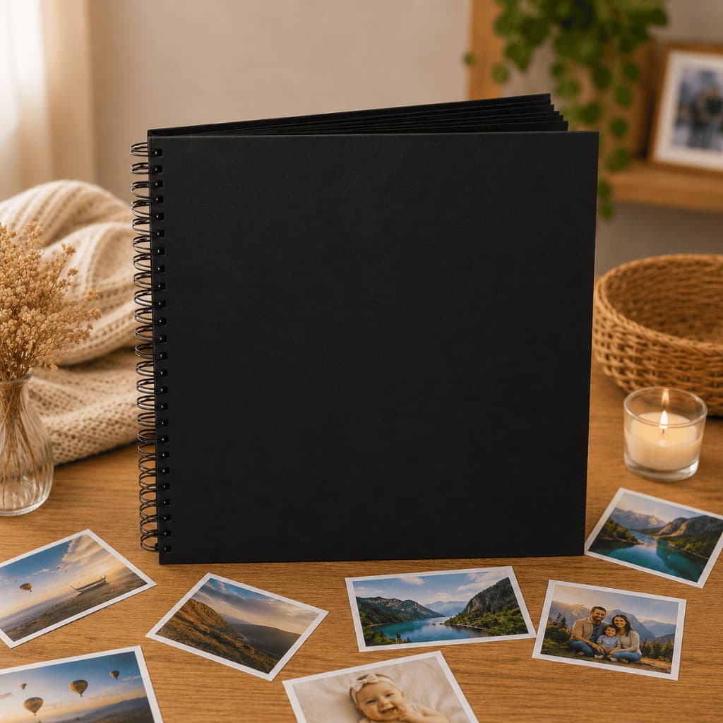 Álbum Para Fotografia Scrapbook 33 x 32 Cm Livro De Assinatura Para Decorar Várias Cores