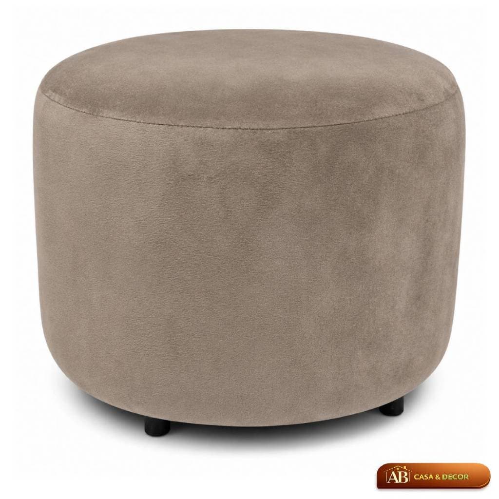 Puff Redondo Infantil Suede Premium 35cm Resistente 120kg Decorativo Quarto Sala