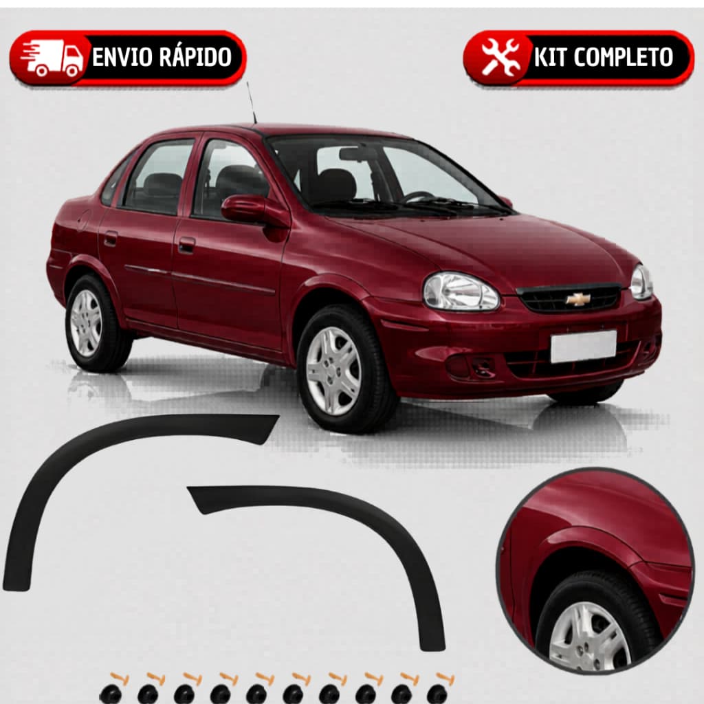 Moldura Paralama Corsa Dianteira LISA 96 97 99 01 02 03 04 05 06 07 08 09 10 DTS