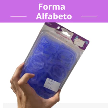 Forma Alfabeto Silicone Azul – Kit Criativo para Artesanato e Confeitaria