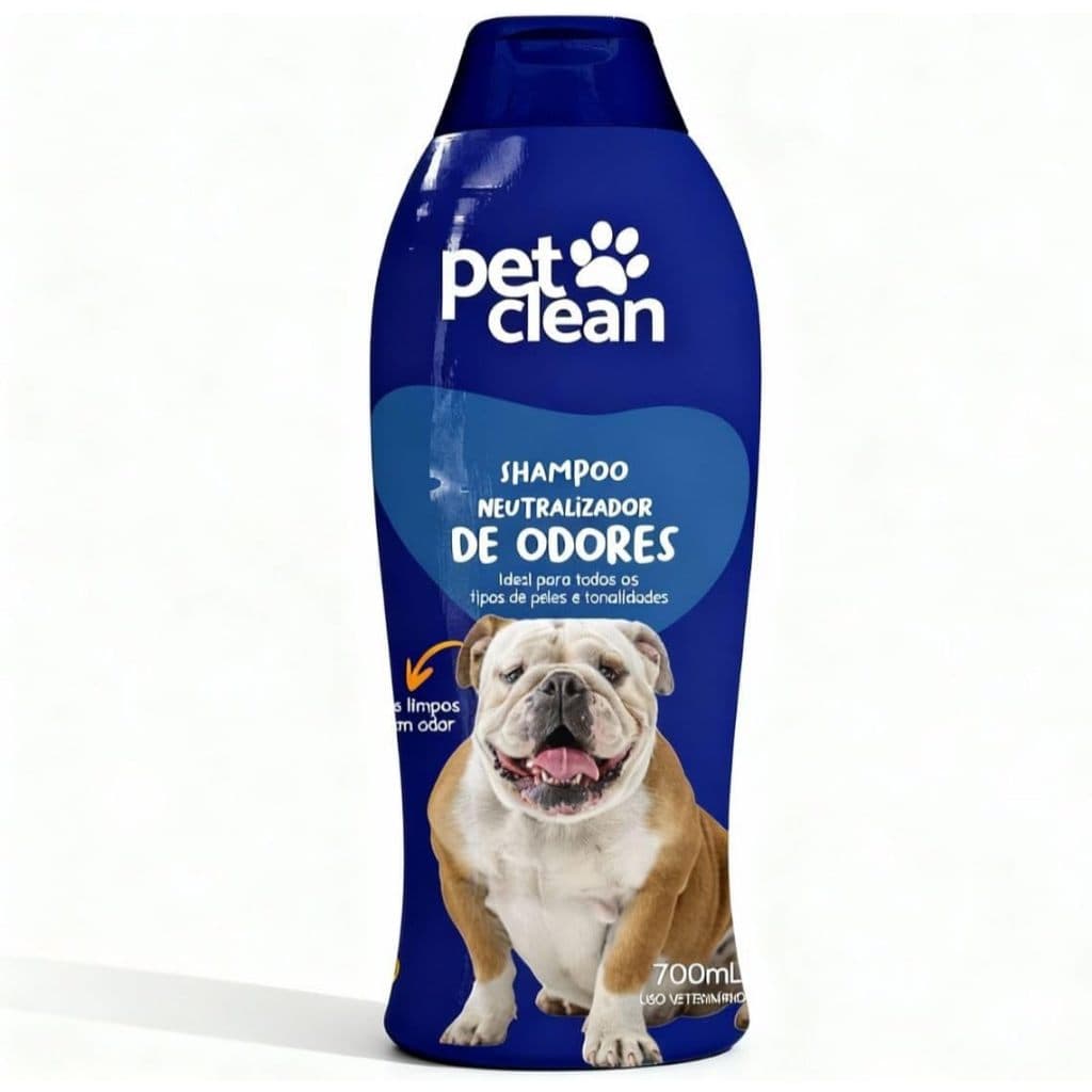 Shampoo Pet Clean Neutralizador de Odores 700ml para Cães e Gatos | Limpeza Profunda, Pelagem Macia e Cheirosa