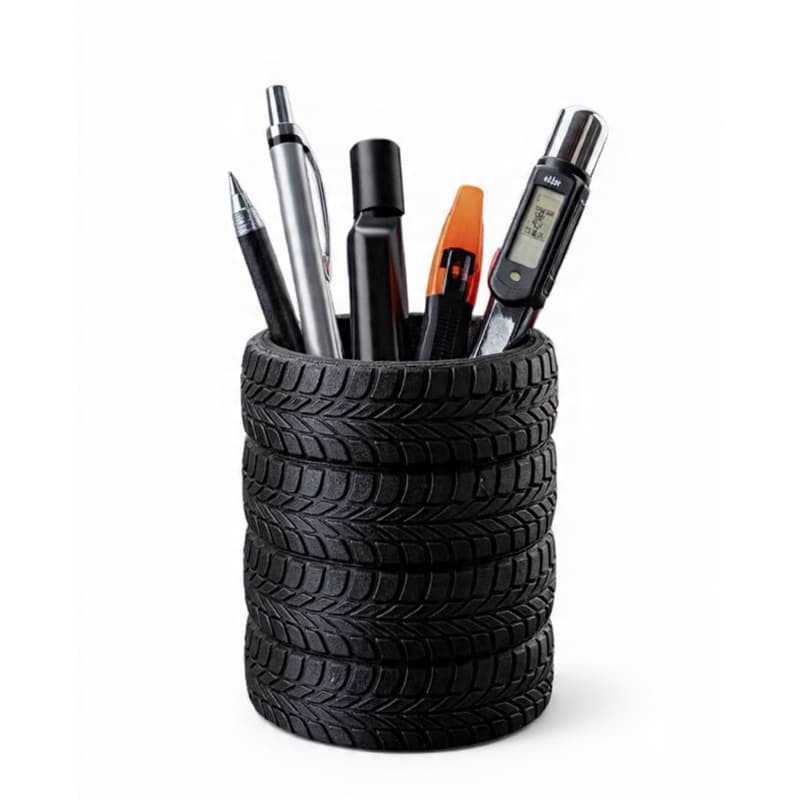 Porta Canetas/lapis Pneu 3D | Organizador Mesa Escritório | Decoração Automotiva | Presente Mecânico