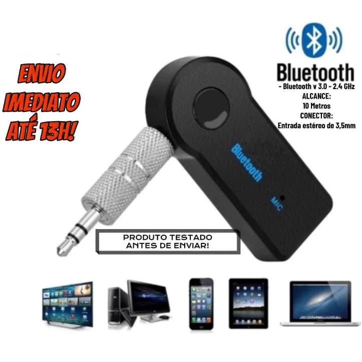 Adaptador Bluetooth P2 Carro 3.5mm Sem Fio Música Chamada Som - Promoção
