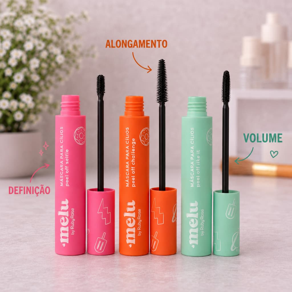 Máscara Para Cílios Rímel Melu by Ruby Rose - Selfie Peel Off  Rr515 Rímel Volume  Alongamento