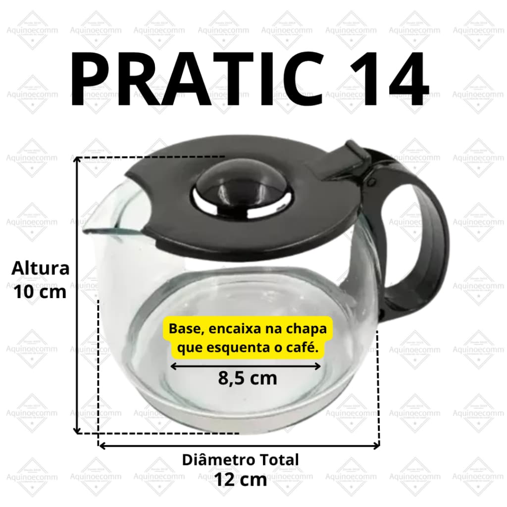 Jarra Cafeteira Mondial Pratic 14 Vidro Resistente - Preta