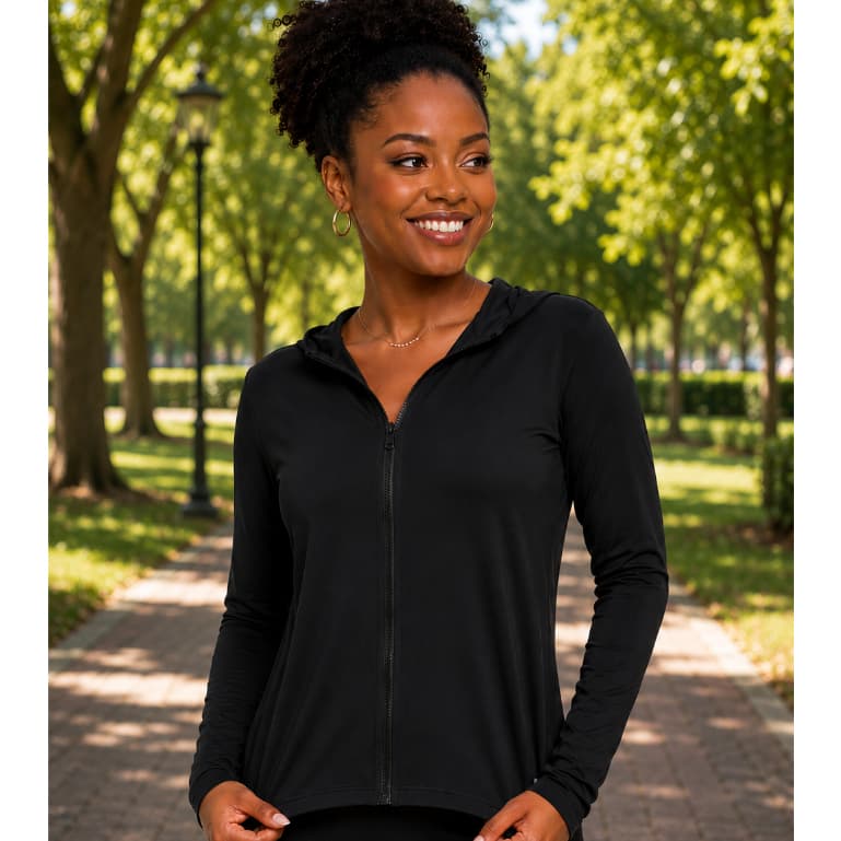 Jaqueta Feminina de Corrida Liouty - Conforto e Proteção UV com Design Sem Costura