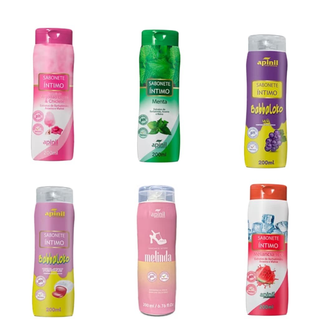 Kit com 6 Sabonetes Íntimos Apinil