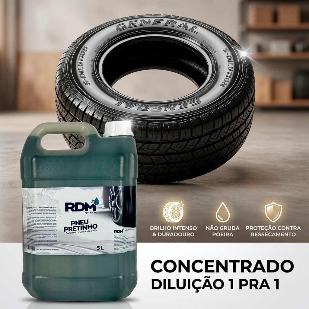 Pretinho Automotivo Concentrado Efeito Molhado Super Brilho 5L