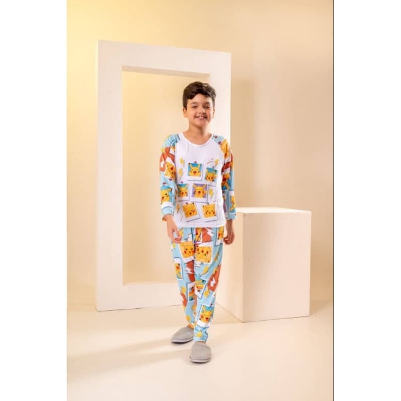 🧸✨ Pijama Infantil Masculino com Estampas de Desenhos Animados! ✨🧸
