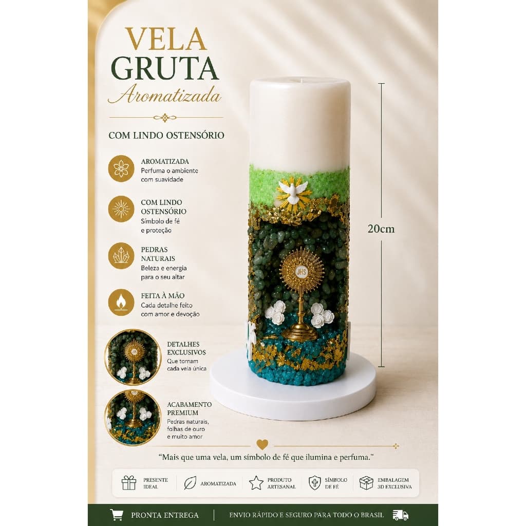 Vela Gruta Ostensório Aromatizada