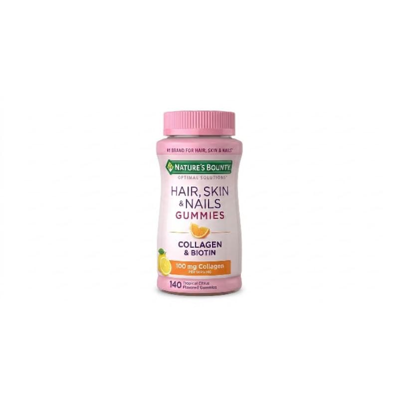 Hair Skin And Nails Nature's Bounty 140 Gomas Colágeno E Biotina Importado Original