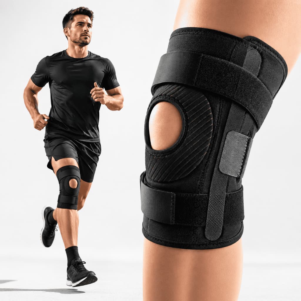 Joelheira Ajustável Reforçada Compressão Apoio Joelho Caminhada Treino