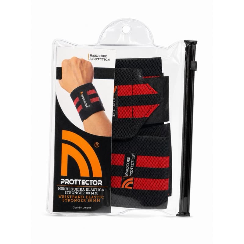 Munhequeira Elástica Ajustável 80mm Prottector Stronger | Suporte para Punho Academia Crossfit Musculação