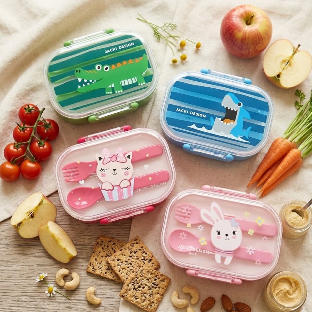 Pote para Lanche de 2 Andares Infantil Marmita Escola Pequeninos Jacki Design 400 ml