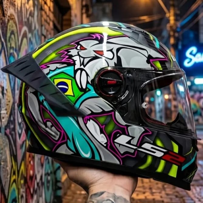CAPACETE LS2 FF358 PRO LANÇAMENTO COM AEROFOLIO AERODINAMICO INTEGRADO EXCLUSIVO