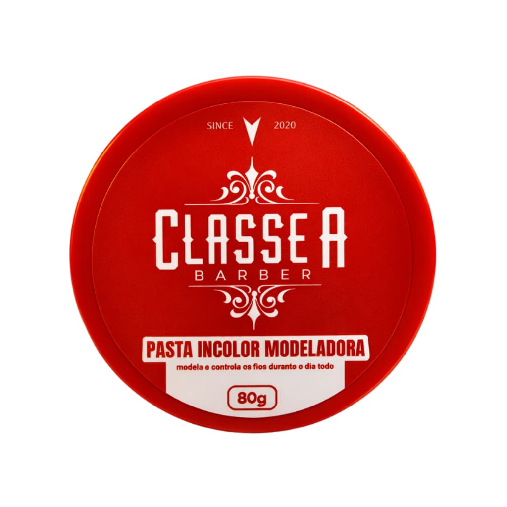 Pasta Modeladora Incolor Classe A Barber 80g Fixação Controle