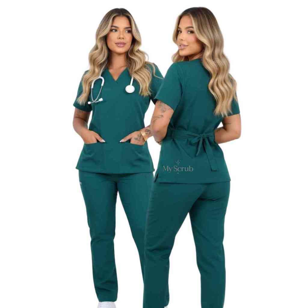 Scrubs Conjunto Pijama Cirúrgico  Feminino e Masculino Enfermagem Blusa E Calça Hospitalar 10 tecido oxfordine -TOKIO