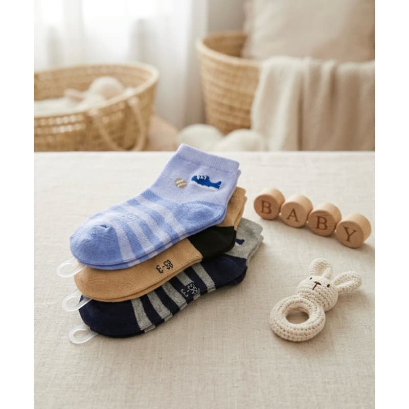 Kit com 3,6,12 Pares Meia Infantil Bebê Menino Algodão Cano Médio 2 a 8 Anos