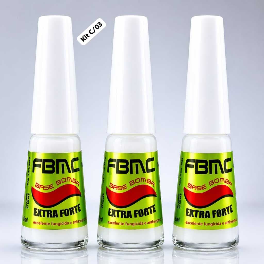 KIT 3 BASES BOMBA FBMC NÍVEL 5 – UNHAS MAIS FORTES E RESISTENTES
