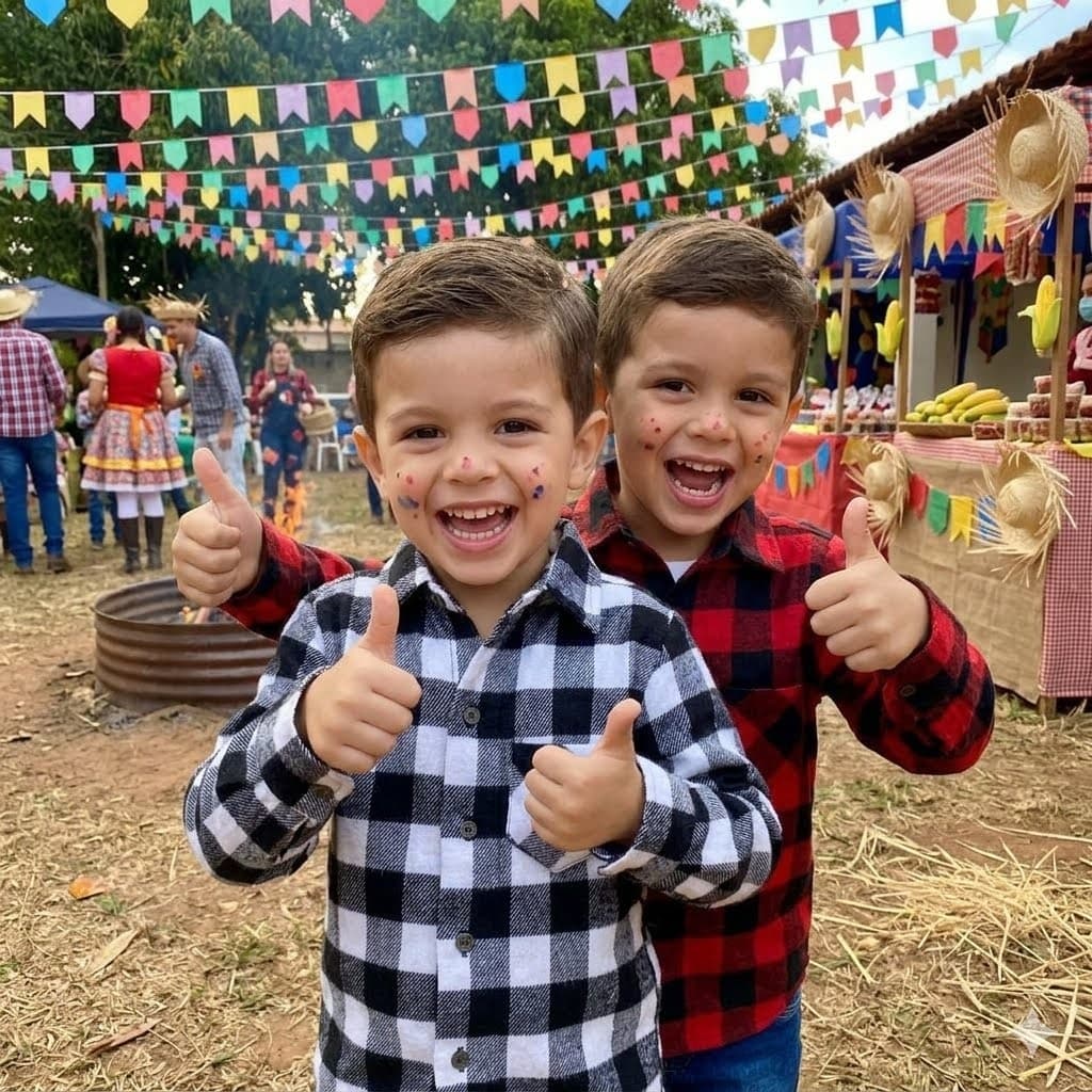 CAMISA XADREZ MODA INFANTIL UNISSEX TEMATICA FLANELA INVERNO CAIPIRA FESTA JUNINA DO 2 AO 10