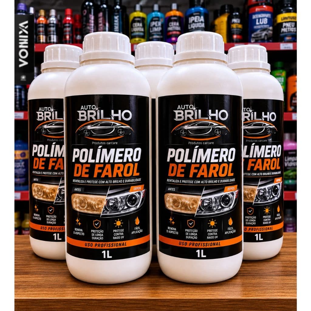 Polímero de Farol líquido 1L – Revitalizador e Restaurador de Faróis com Proteção UV