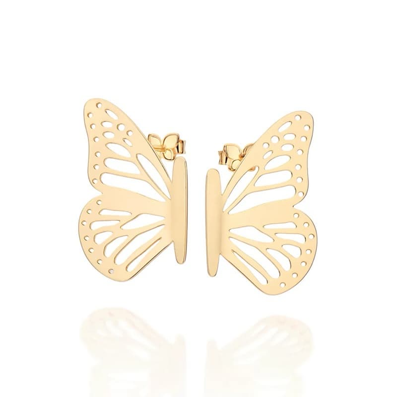 BRINCO ROMMANEL BORBOLETA VAZADA BANHADO A OURO 18K 5275380000