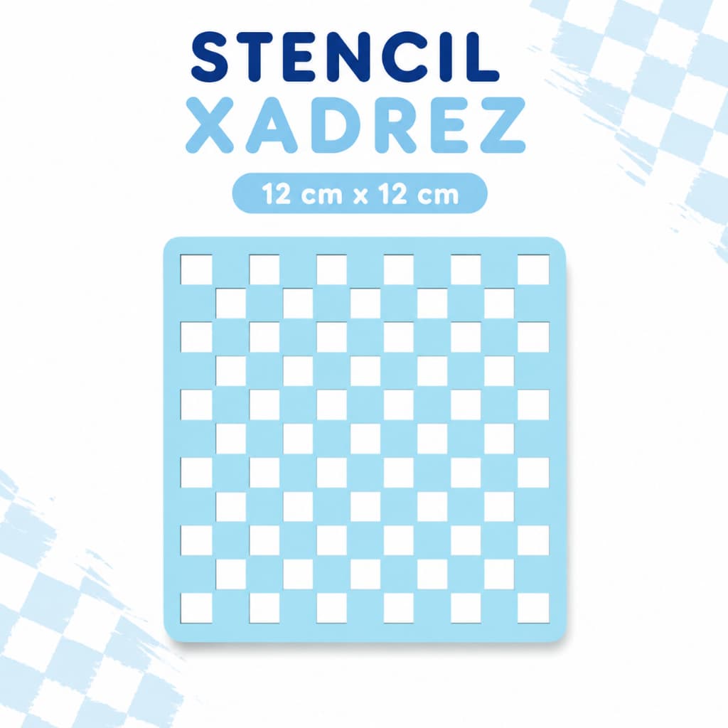 STENCIL XADREZ (12X12 CM)