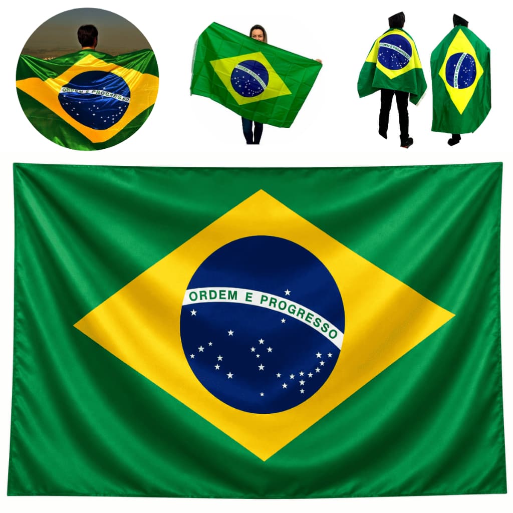 Bandeira do Brasil 150x90 Grande Copa do Mundo Jogos Seleção Torcida Resistente