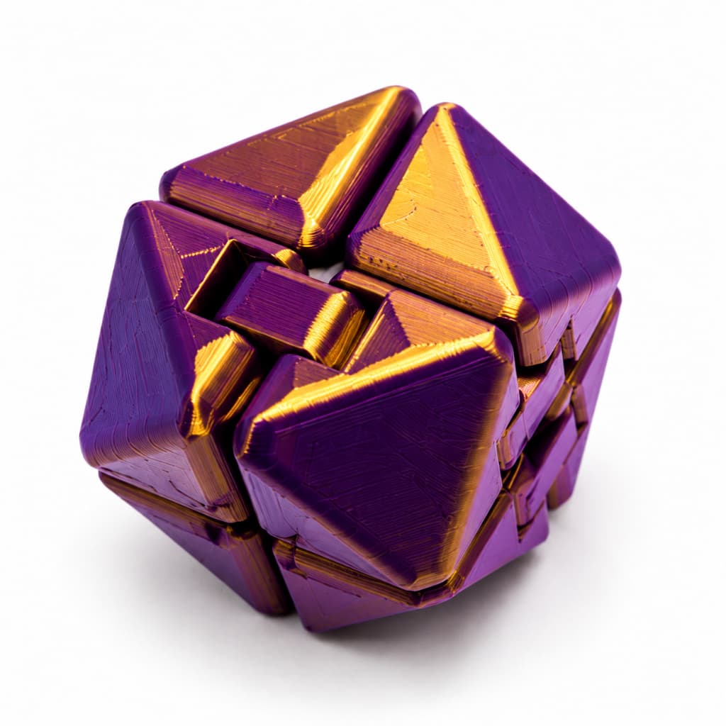 Cubo Infinito Triangular Diamante Fidget Sensorial Antiestresse Premium Articulado Dobrável, Ansiedade • TDAH • Autismo
