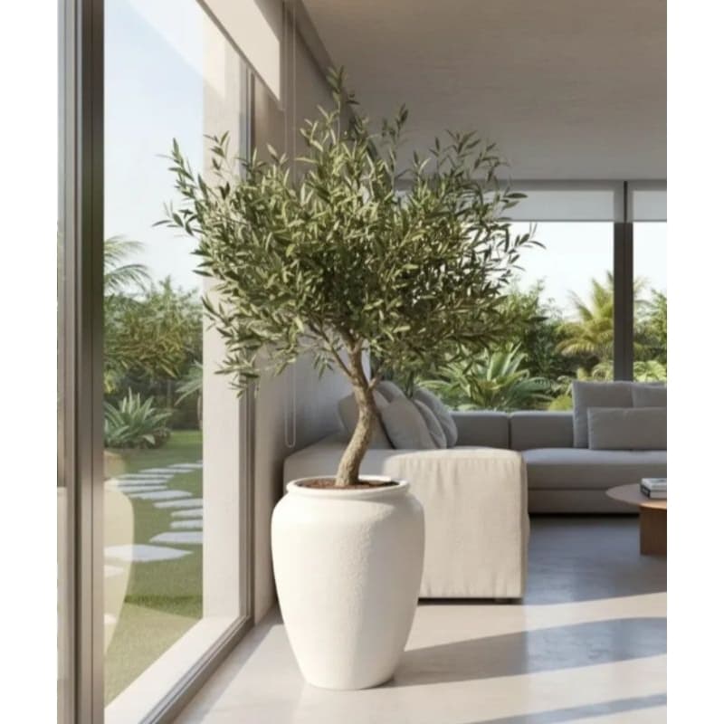 planta oliveira artificial 2 troncos 1.30mt o vaso não acompanha