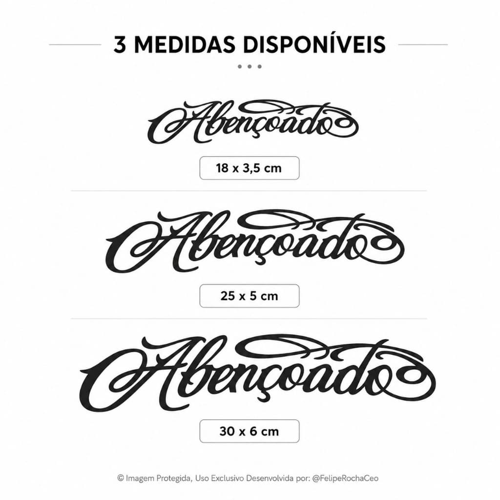Adesivo ABENÇOADO  para carro moto bicicleta Abençoado estilo osascorte religioso frase