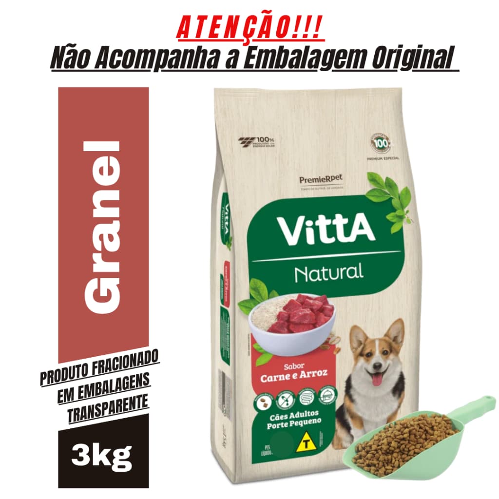 Ração Premier Pet Vitta Natural Adulto Raças Pequenas 3Kg A Granel