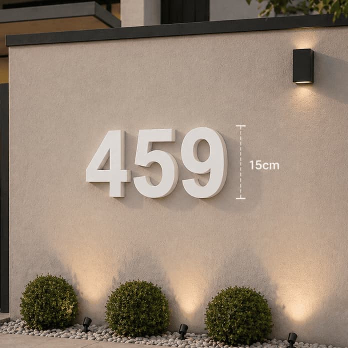 Kit 3 Números Residenciais PVC Expandido 3D | Placa Moderna para Casa, Portão e Fachada | Fácil Instalação Envio Full