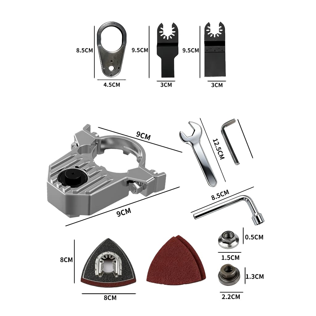 Kit Adaptador Oscilante M10 para Esmerilhadeira Multiferramenta Universal Corte Madeira Metal