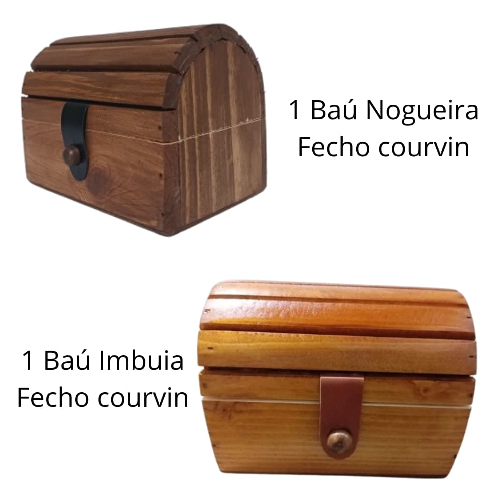 2 minis baús artesanais madeira pinus ENVIO IMEDIATO 1 CADEADO E 1 COURVIN OU 1 NOGUEIRA E 1 IMBUIA
