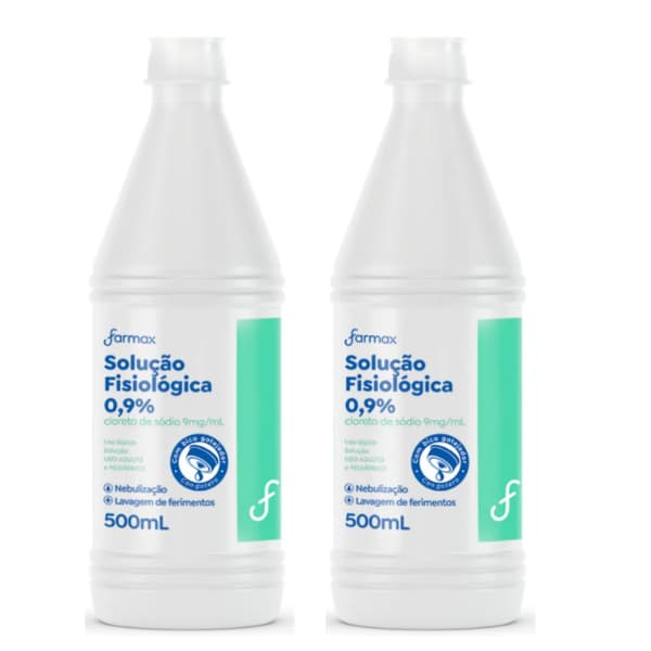 Soro Fisiológico 500ml kit c/2 unidades