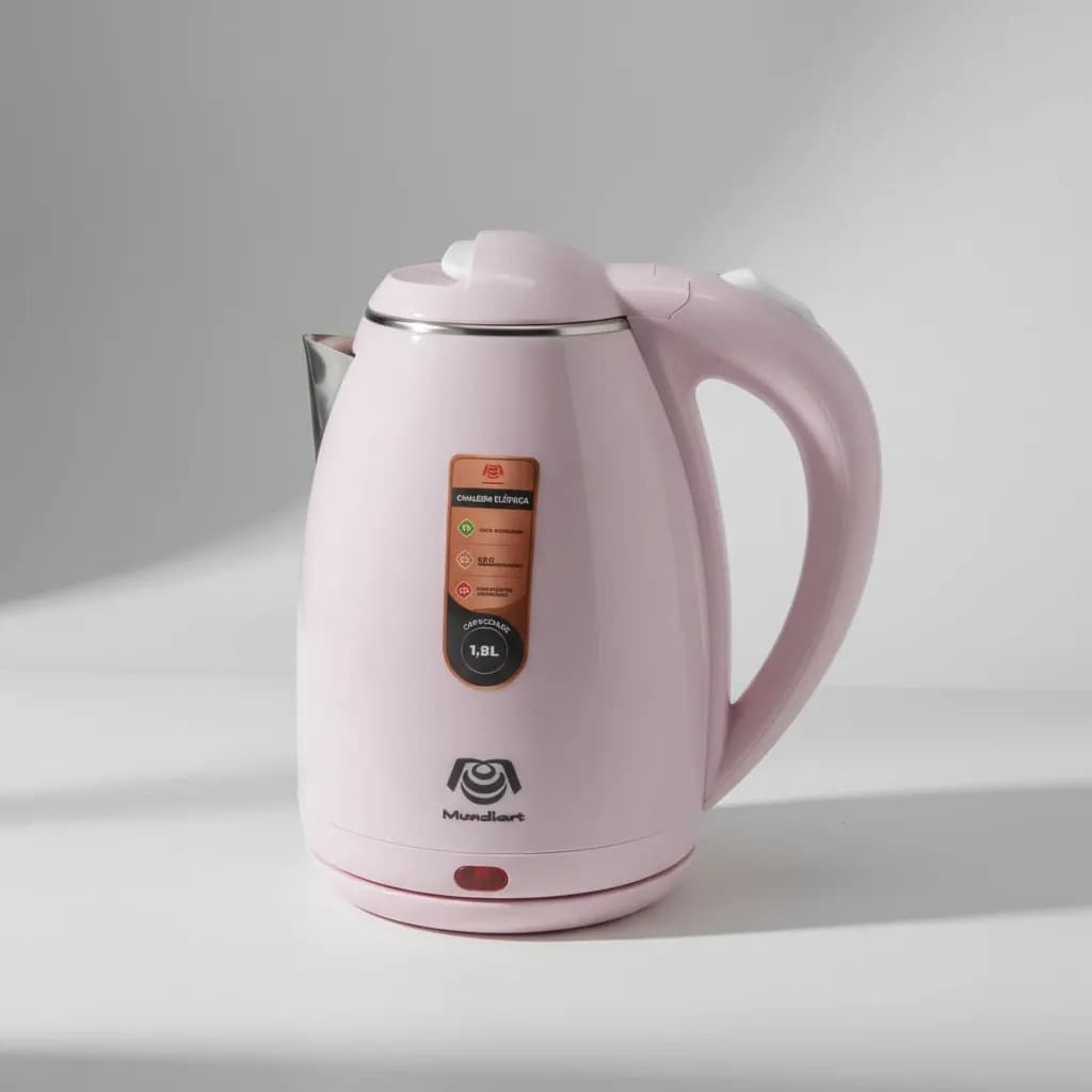Chaleira Elétrica Moderna Inox Desligamento Automático 127V  1,8 Litros
