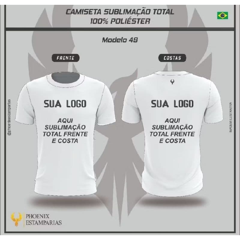 kit 5 camisetas personalizadas