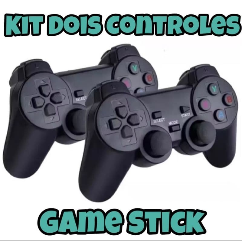 Kit Dois Controles para Game Stick  USB