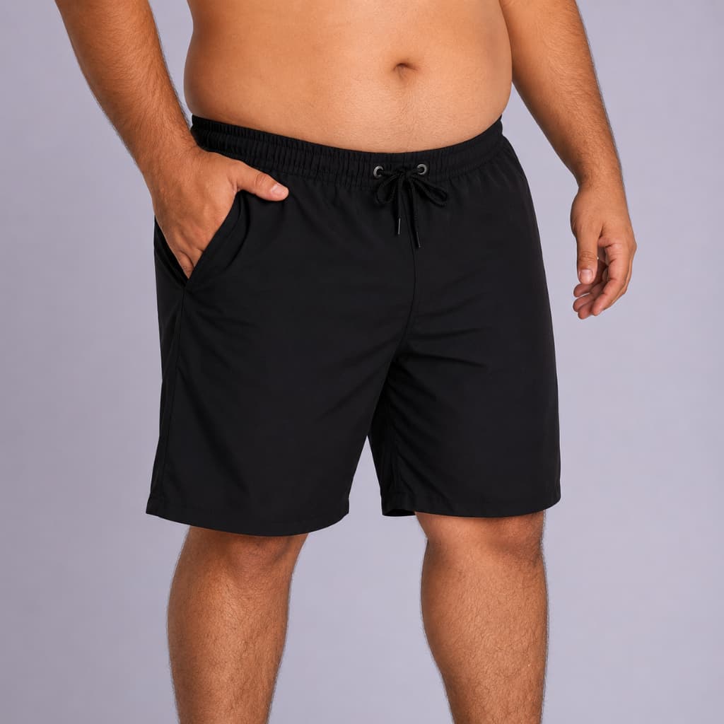 Short Masculino Plus Size De Elastano Com 3 Bolsos Praia Academia Premium