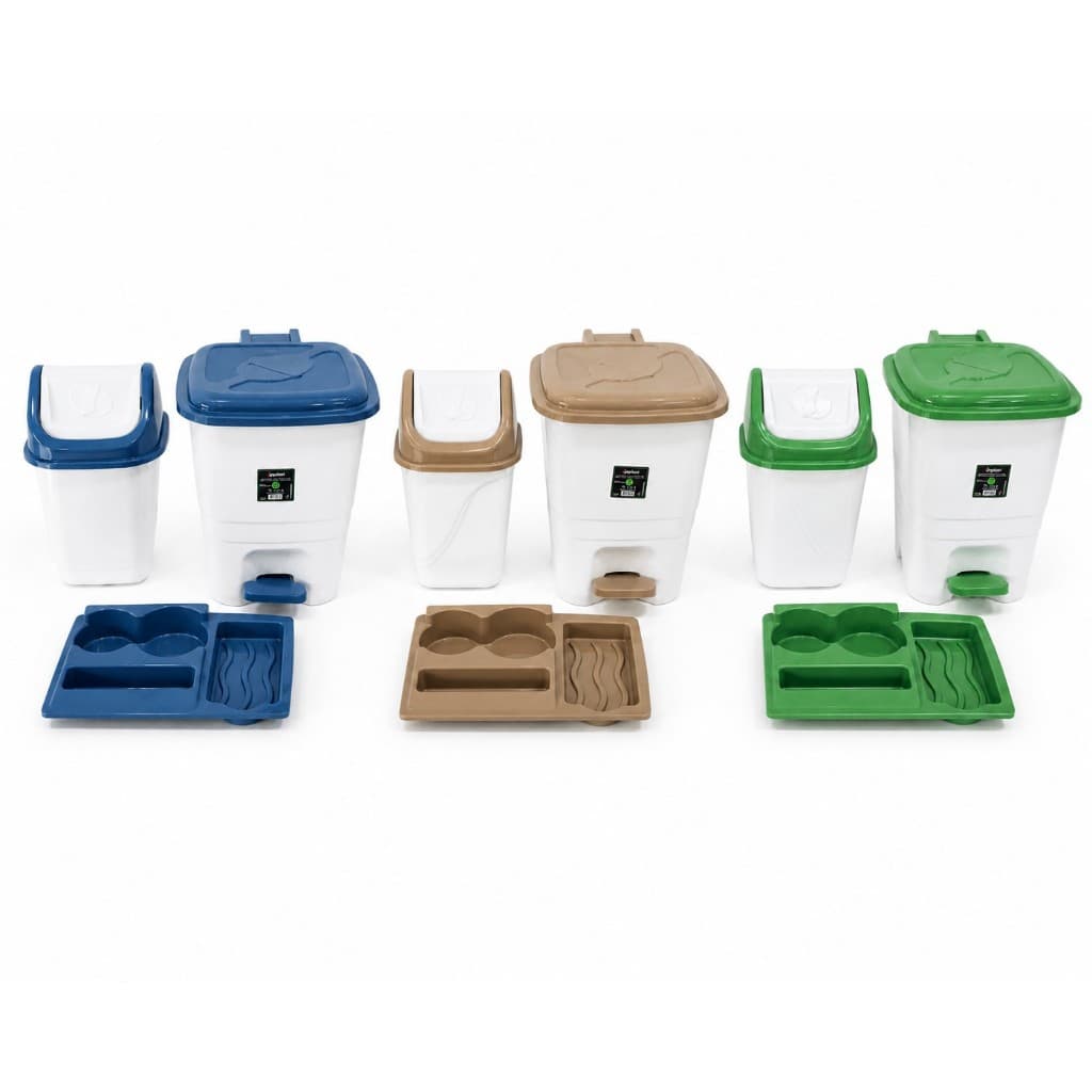 KIT COZINHA LIX  LIXEIRA BASCULANTE PIA  PORTA DETERGENTE LIXEIRA DE CHÃO 7,5 LITROS