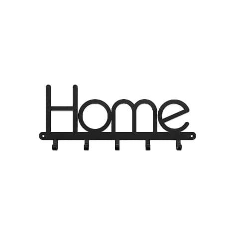 Porta Chaves de Parede Minimalista 'MDF Preto HOME 25x9cm