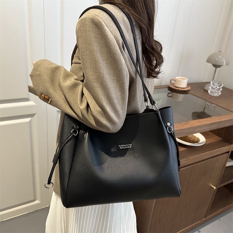 Bolsa Tote Feminina Grande Capacidade Vintage Elegante Ombro Moda Casual Luxo Leve Trabalho e Dia a Dia