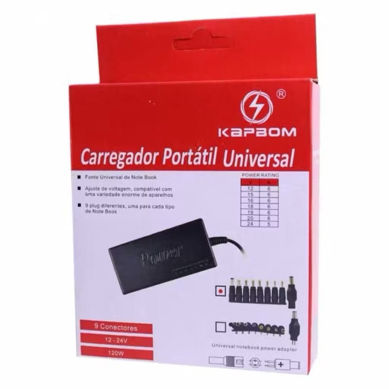 Carregador Para Notebook Universal - Fonte Bivolt Regulável
