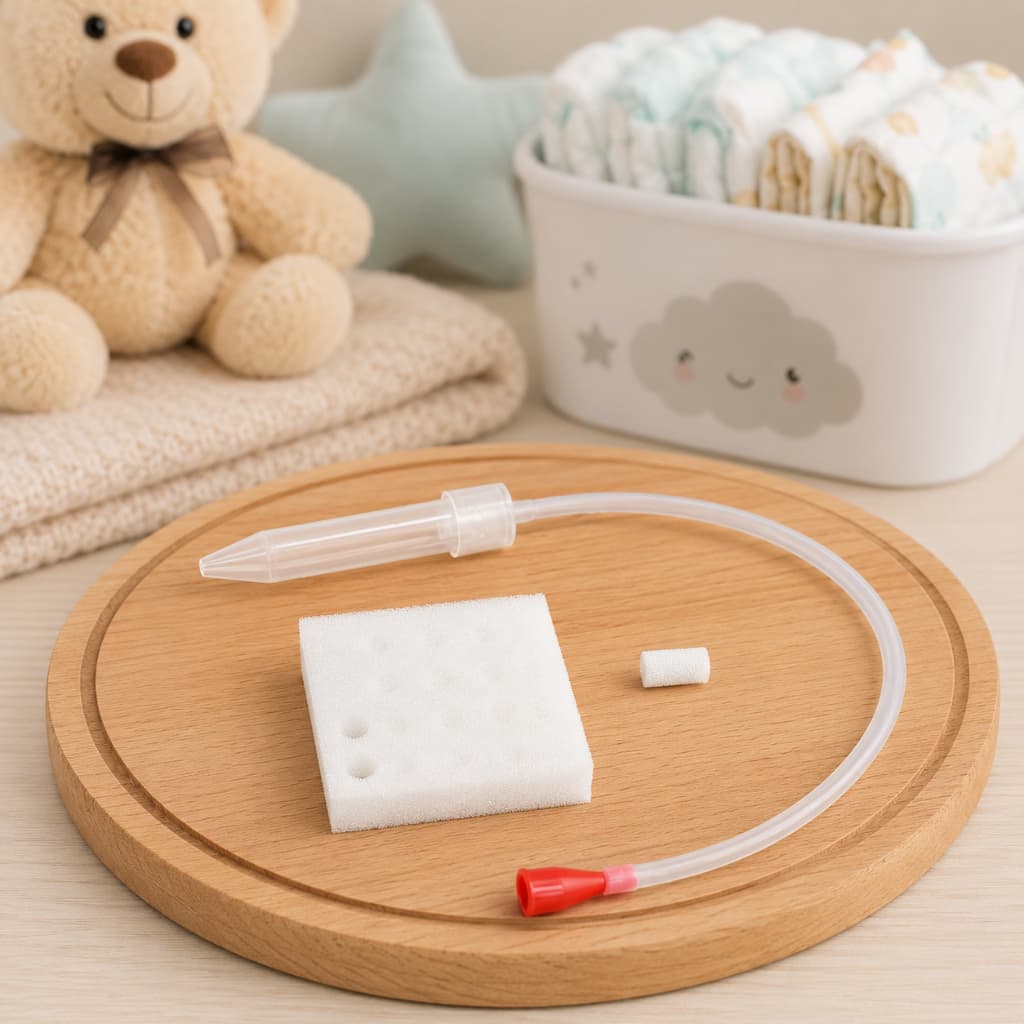 Aspirador Nasal BPA Free para Bebês, Seguro e Higiênico, Com 20 Filtros Descartáveis e Design Premium