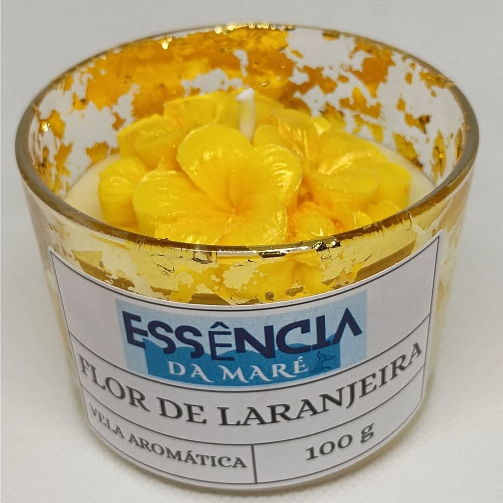 Vela Aromática Flor de Laranjeira 100g | Vela Perfumada Artesanal para Relaxamento e Decoração