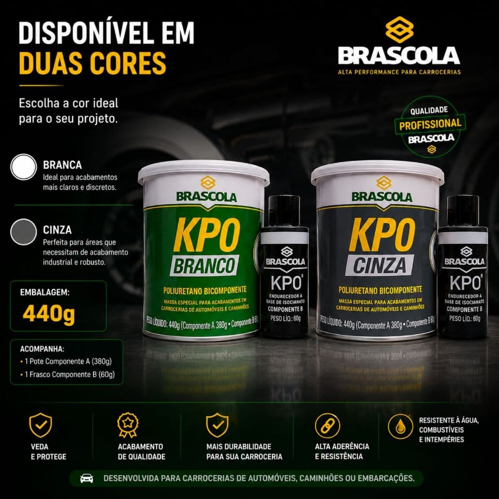 Brascoved Kpo Bi Componente Cores 440g Envio Imediato