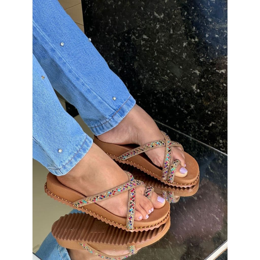 papete birken feminina sandalia brilho ultra confortavel 057 tendencia verão