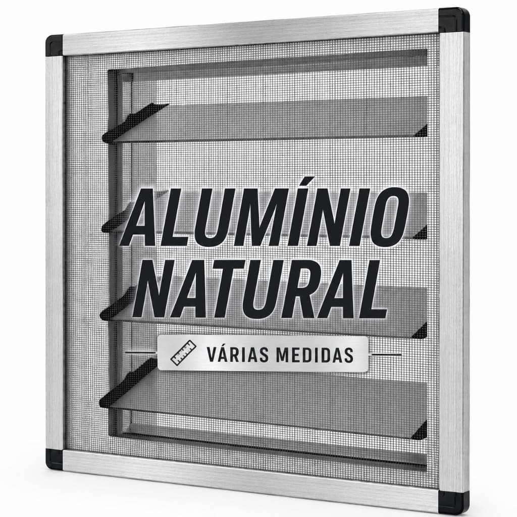 Kit Tela Mosquiteiro perfil de Alumínio Natural (várias medidas)