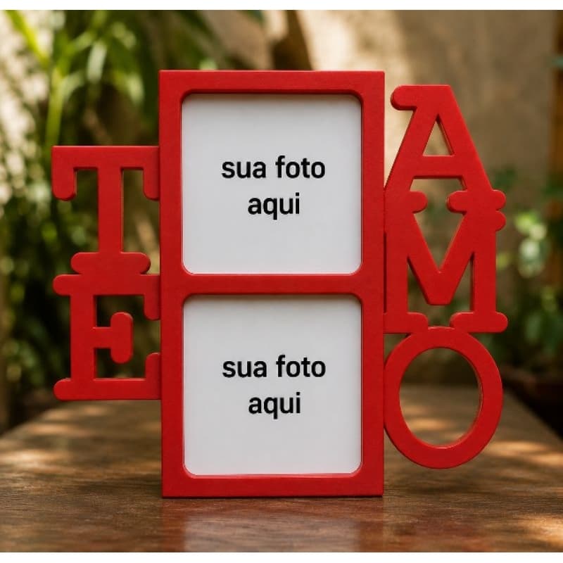 porta retrato foto ima 5x5 te amo acompanha 2 fotos ima